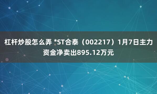 杠杆炒股怎么弄 *ST合泰（002217）1月7日主力资金净卖出895.12万元