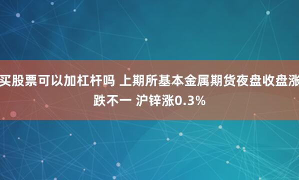 买股票可以加杠杆吗 上期所基本金属期货夜盘收盘涨跌不一 沪锌涨0.3%