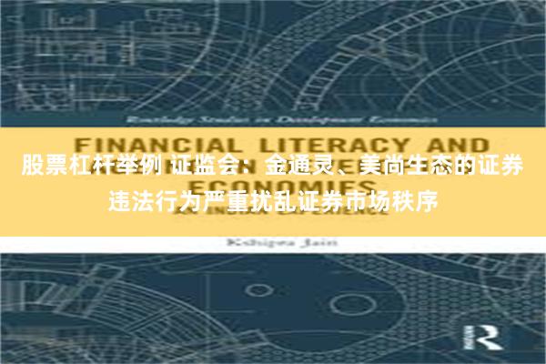 股票杠杆举例 证监会：金通灵、美尚生态的证券违法行为严重扰乱证券市场秩序